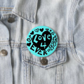 Badge Rond 7,6 Cm Amour 4Ever ISH Bouton/Épingle (En situation)
