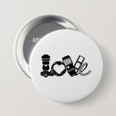 Badge Rond 7,6 Cm Amour de la caméra (Devant & derrière)