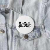 Badge Rond 7,6 Cm Amour de la caméra (En situation)
