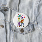 Badge Rond 7,6 Cm amour de queue (En situation)