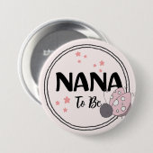 Badge Rond 7,6 Cm Amour du coeur : Nana-to-be (Devant & derrière)