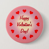 Badge Rond 7,6 Cm Amour et Coeurs (Devant)