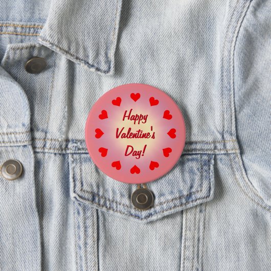 Badge Rond 7,6 Cm Amour et Coeurs (En situation)