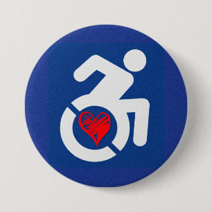 Badge Rond 7,6 Cm Amour Handicap