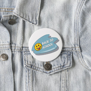 Badge Rond 7,6 Cm Amusants de retour à l'école visage souriant