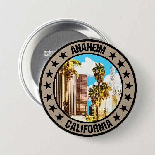 Badge Rond 7,6 Cm Anaheim (Devant & derrière)