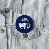Badge Rond 7,6 Cm Anciens Républicains pour Harris Walz (En situation)