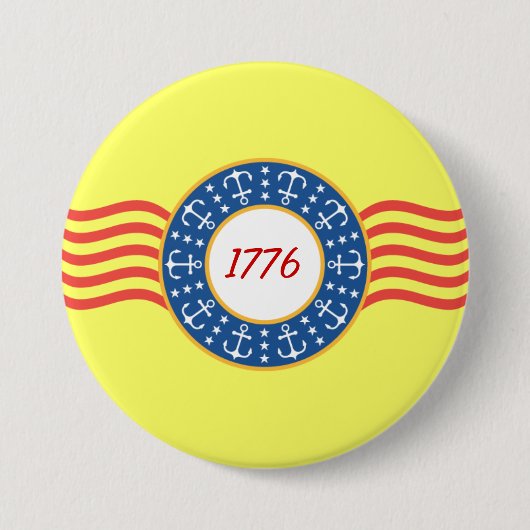Badge Rond 7,6 Cm Ancres et étoiles - (Devant)