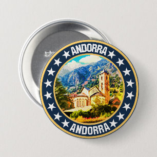 Badge Rond 7,6 Cm Andorre