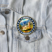 Badge Rond 7,6 Cm Andorre (En situation)