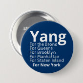 Badge Rond 7,6 Cm Andrew Yang pour maire (Devant & derrière)