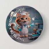 Badge Rond 7,6 Cm Anesthésiste médecin cadeau (Devant)