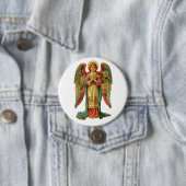 Badge Rond 7,6 Cm Ange de Noël (En situation)