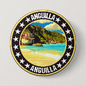 Badge Rond 7,6 Cm Anguilla (Devant)