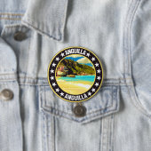 Badge Rond 7,6 Cm Anguilla (En situation)