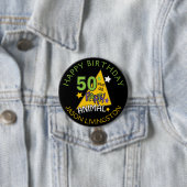 Badge Rond 7,6 Cm Animaux de fête de 50 ans | 50e anniversaire (En situation)
