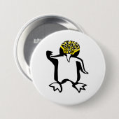 Badge Rond 7,6 Cm Animaux sauvages - Happy PENGUIN - Faune (Devant & derrière)
