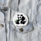 Badge Rond 7,6 Cm Animaux sauvages - Save PANDAS - faune (En situation)