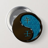 Badge Rond 7,6 Cm Année du Cheval de l'eau (Devant & derrière)