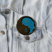 Badge Rond 7,6 Cm Année du Cheval de l'eau (En situation)