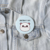 Badge Rond 7,6 Cm Anniversaire Boy Panda Kawaii (En situation)