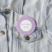 Badge Rond 7,6 Cm Anniversaire de Mermaid (En situation)