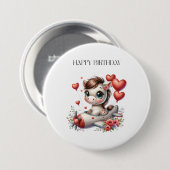 Badge Rond 7,6 Cm Anniversaire de Pony Pilot (Devant & derrière)