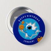 Badge Rond 7,6 Cm Anniversaire du Cookie Monster (Devant & derrière)