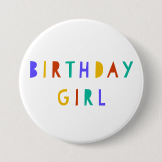 Badge Rond 7,6 Cm Anniversaire Fille Anniversaire Insigne de fête Ac