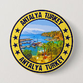 Badge Rond 7,6 Cm Antalya (Devant)