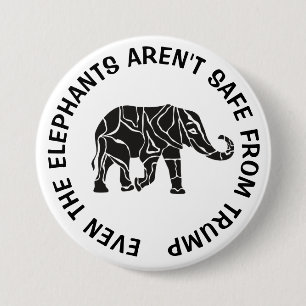Badge Rond 7,6 Cm Anti Donald Trump, gardent le bouton de