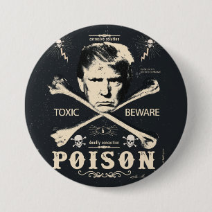 Badge Rond 7,6 Cm Anti élection présidentielle du poison 2016