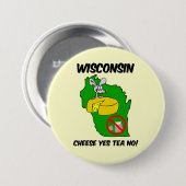 Badge Rond 7,6 Cm Anti thé du Wisconsin (Devant & derrière)