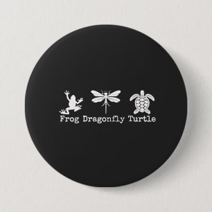 Badge Rond 7,6 Cm Anti-Trump FDT Anti-Maga Frog Turtle