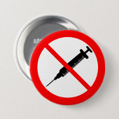 BADGE ROND 7,6 CM "ANTI-VACCIN" (Devant & derrière)