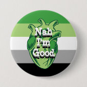 Badge Rond 7,6 Cm Anti-Valentines aromatiques personnalisées Coeur (Devant)