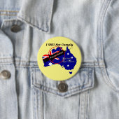 Badge Rond 7,6 Cm Anti Vax My Body Mon choix Drapeau Australien (En situation)