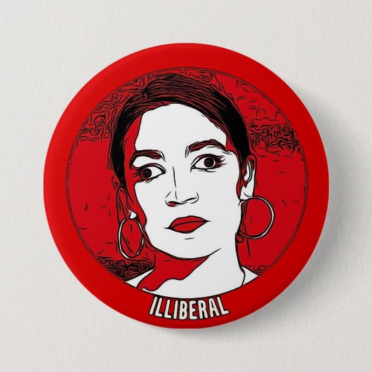 Badge Rond 7,6 Cm AOC Illibéral (Devant)