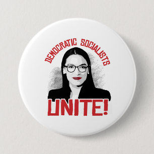 Badge Rond 7,6 Cm AOC - Les socialistes Democratic unissent