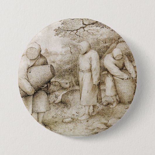 Badge Rond 7,6 Cm Apiculteurs par Pieter Bruegel l'Ancien (Devant)