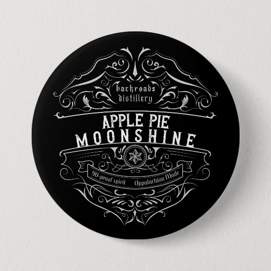 Badge Rond 7,6 Cm Appalachia Moonshine Étiquette (Devant)