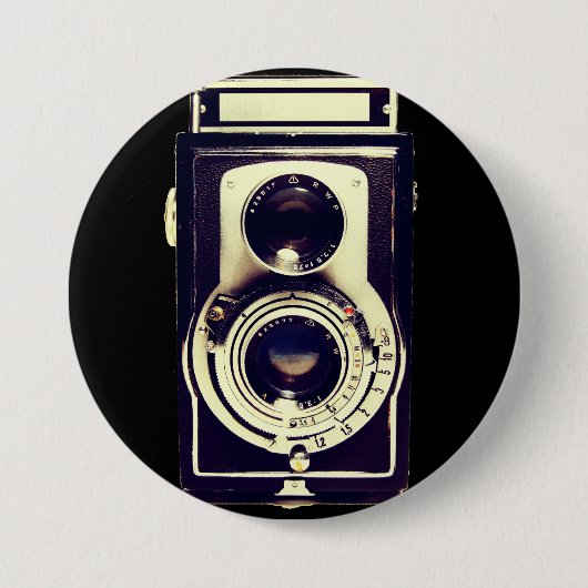 Badge Rond 7,6 Cm Appareil-photo vintage (Devant)