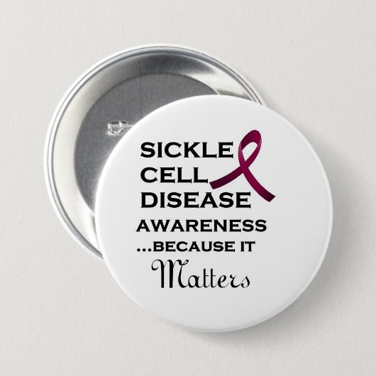 Badge Rond 7,6 Cm Appui d'anémie falciforme (Devant & derrière)
