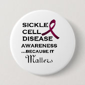 Badge Rond 7,6 Cm Appui d'anémie falciforme (Devant)