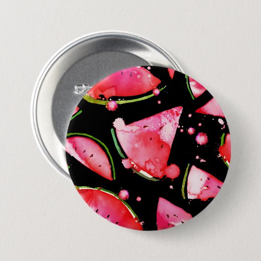 Badge Rond 7,6 Cm Aquarelle 2 (Devant & derrière)