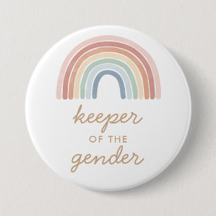 Badge Rond 7,6 Cm Aquarelle colorée Arc-en-ciel gardien du genre