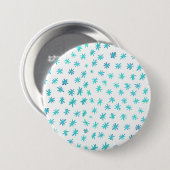 Badge Rond 7,6 Cm Aquarelle étoile - turquoise (Devant & derrière)