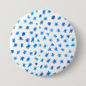 Badge Rond 7,6 Cm Aquarelle étoilée - bleu (Devant)