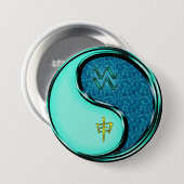 Badge Rond 7,6 Cm Aquarius & Water Monkey (Devant & derrière)