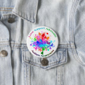 Badge Rond 7,6 Cm Arbre d'autisme dans le spectre (En situation)